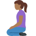 🧎🏾‍♀️ woman kneeling: medium-dark skin tone display on Twitter